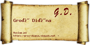 Groó Diána névjegykártya